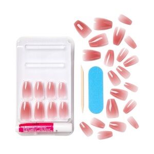 KISS Bare But Better TruNude Fake Nails Pink 28ct Sculpted Medium Coffin Shaped